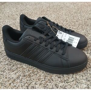 Adidas Men's Sz 10 Grand Court adidas 2.0 Sneaker Black 100% Authentic Brand New